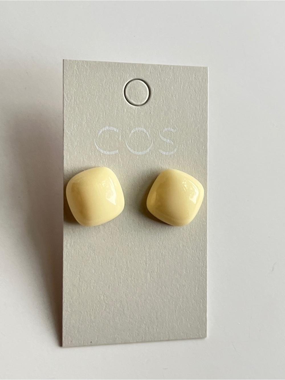 COS Kids Pale Yellow Square Stud Earrings